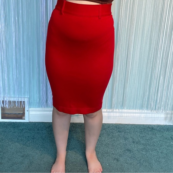 Body by Victoria Red Pencil Skirt Size 0 - Picture 8 of 16